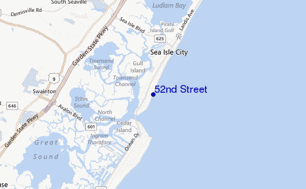 carte de localisation de 52nd Street