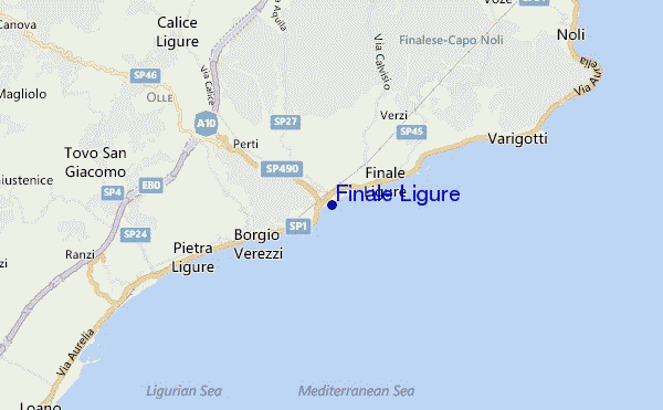 carte de localisation de Finale Ligure