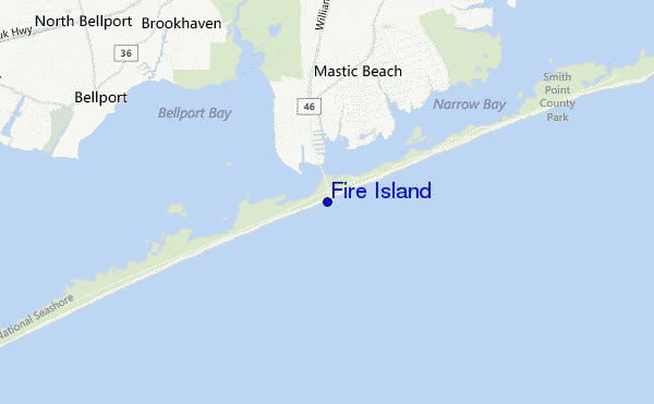 carte de localisation de Fire Island