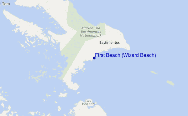 carte de localisation de First Beach (Wizard Beach)