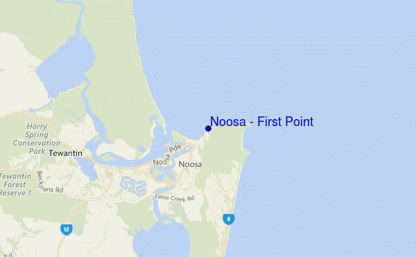 carte de localisation de Noosa - First Point