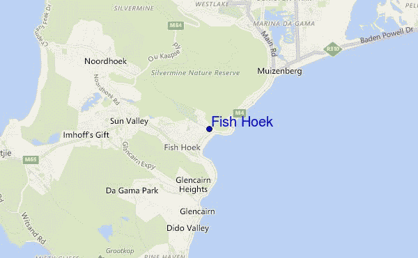 carte de localisation de Fish Hoek