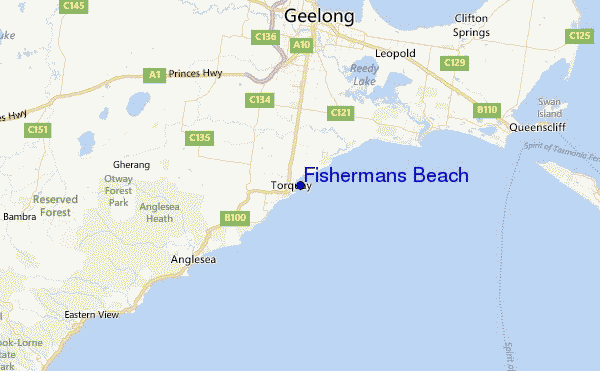 Fishermans Beach Location Map