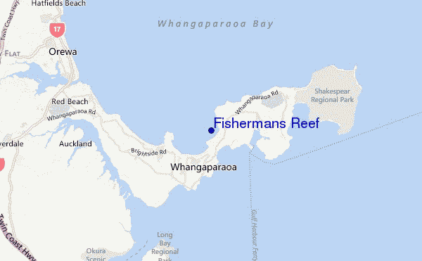 carte de localisation de Fishermans Reef