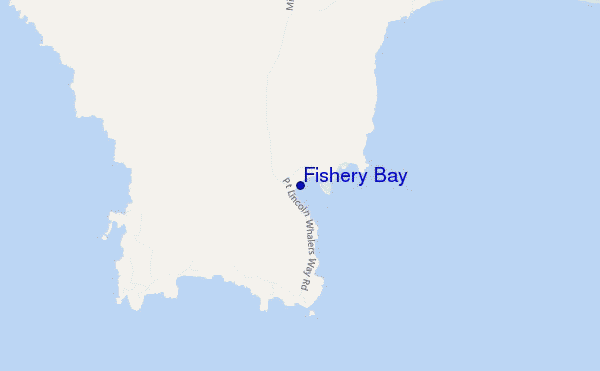 carte de localisation de Fishery Bay
