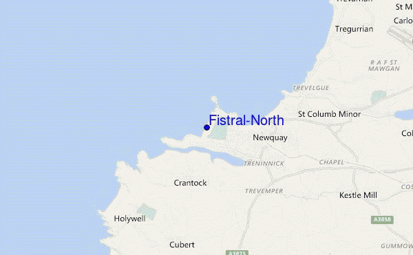 carte de localisation de Fistral-North