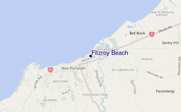 carte de localisation de Fitzroy Beach