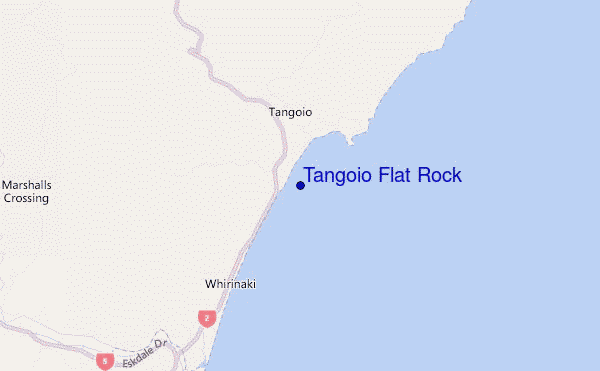 carte de localisation de Tangoio Flat Rock