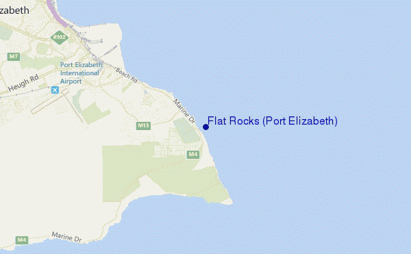 carte de localisation de Flat Rocks (Port Elizabeth)