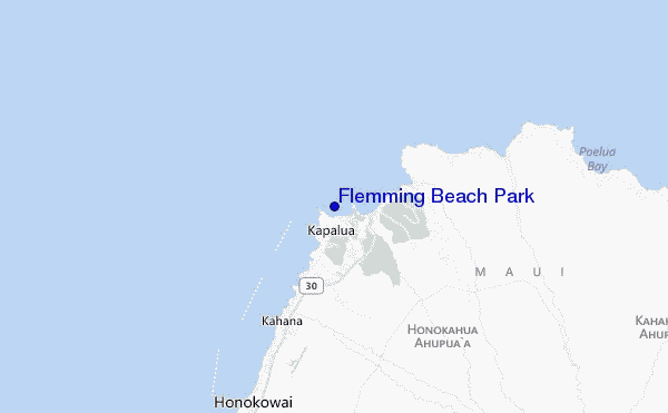 carte de localisation de Flemming Beach Park