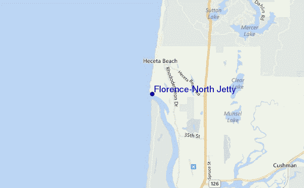 carte de localisation de Florence-North Jetty