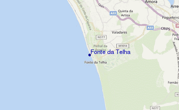 carte de localisation de Fonte da Telha