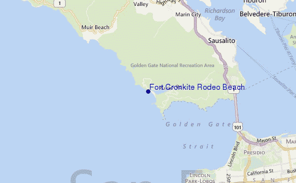 carte de localisation de Fort Cronkite Rodeo Beach