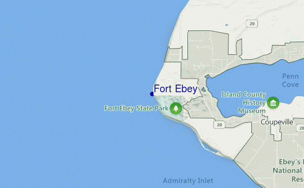 carte de localisation de Fort. Ebey