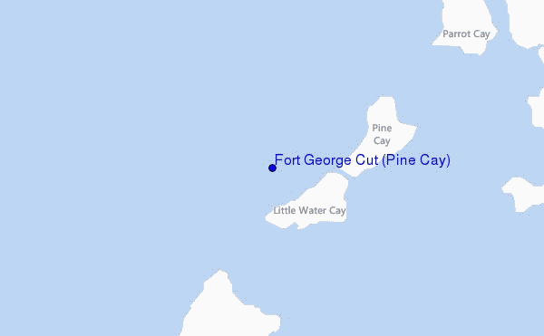 carte de localisation de Fort George Cut (Pine Cay)