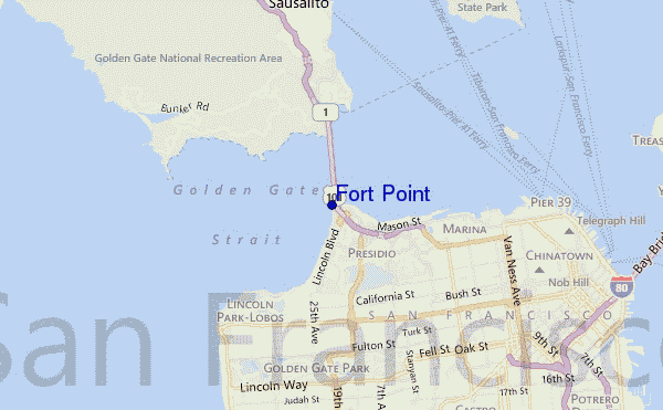 carte de localisation de Fort Point