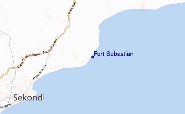 carte de localisation de Fort Sebastian