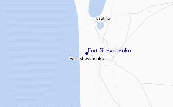 carte de localisation de Fort Shevchenko