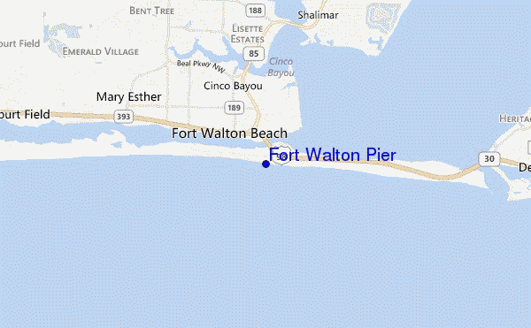 carte de localisation de Fort Walton Pier