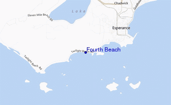 carte de localisation de Fourth Beach