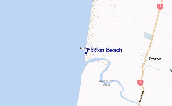 carte de localisation de Foxton Beach