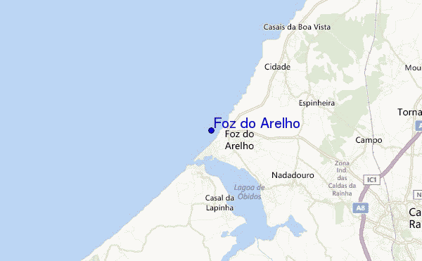 carte de localisation de Foz do Arelho