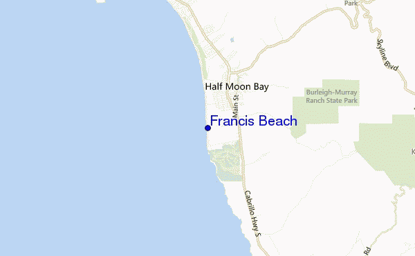 carte de localisation de Francis Beach