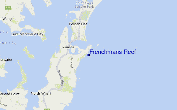 carte de localisation de Frenchmans Reef