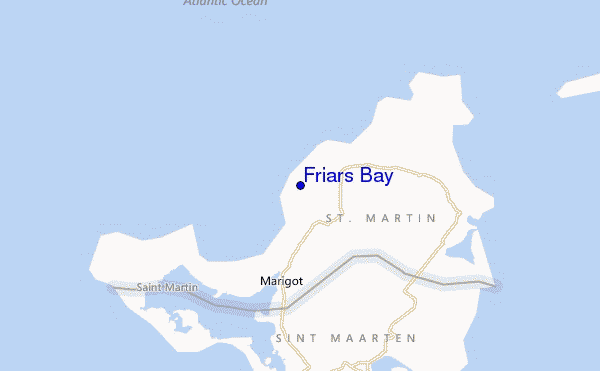 carte de localisation de Friars Bay