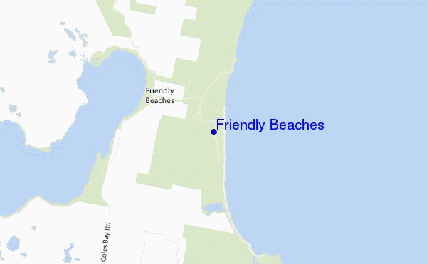 carte de localisation de Friendly Beaches