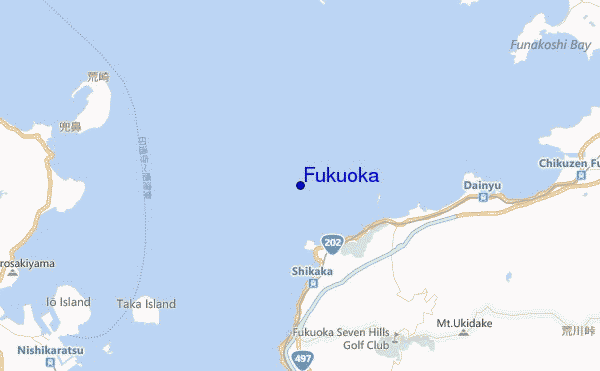carte de localisation de Fukuoka