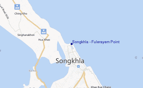carte de localisation de Songkhla - Fulerayem Point