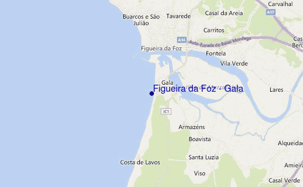 carte de localisation de Figueira da Foz - Gala