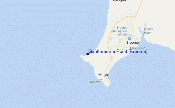 carte de localisation de Gantheaume Point (Broome)