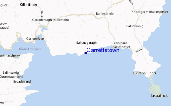 carte de localisation de Garrettstown