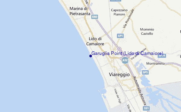 carte de localisation de Garuglia Point (Lido di Camaiore)