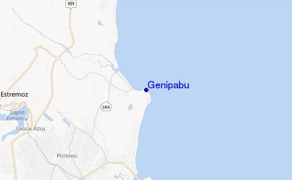 carte de localisation de Genipabu