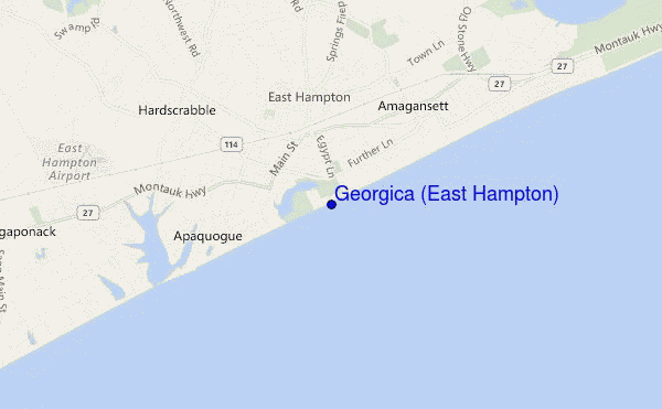 carte de localisation de Georgica (East Hampton)
