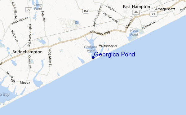 carte de localisation de Georgica Pond
