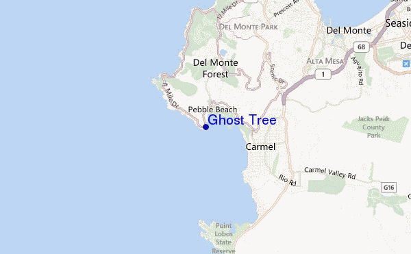 carte de localisation de Ghost Tree