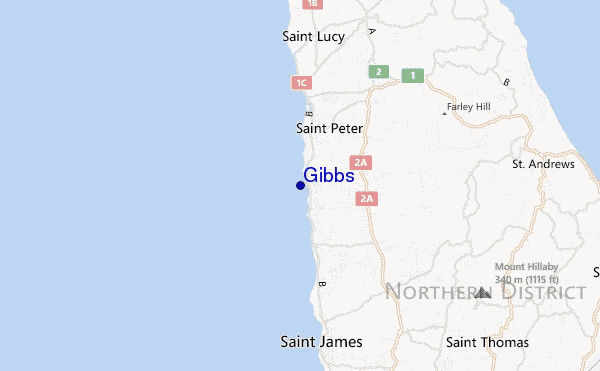 carte de localisation de Gibbs