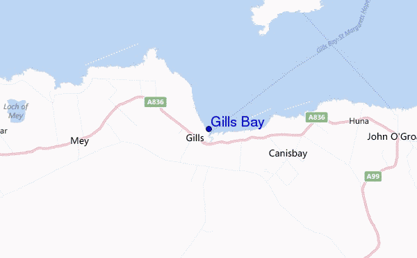 carte de localisation de Gills Bay