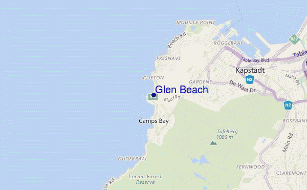 carte de localisation de Glen Beach