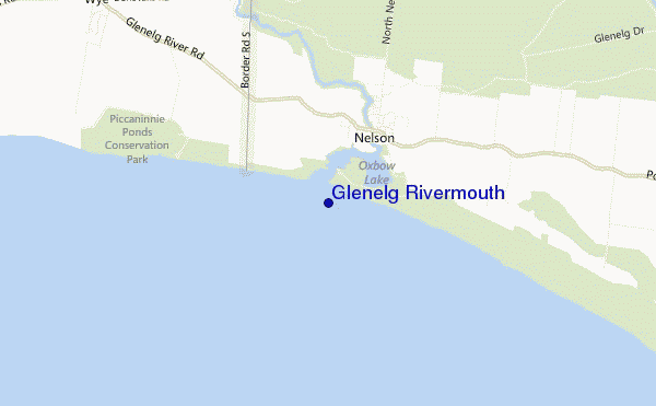 carte de localisation de Glenelg Rivermouth