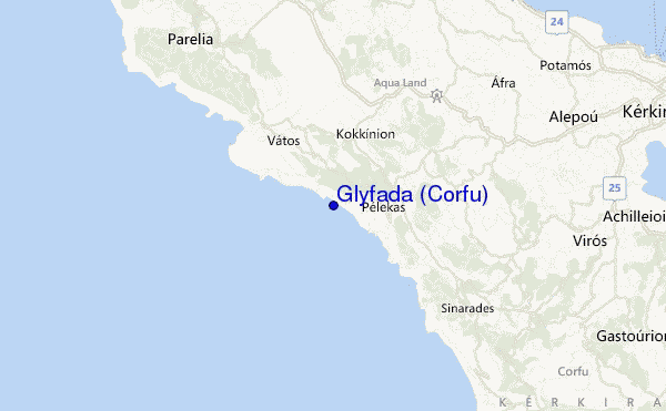 carte de localisation de Glyfada (Corfu)
