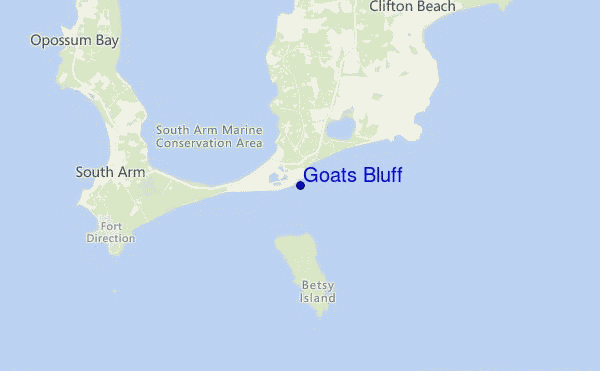 carte de localisation de Goats Bluff