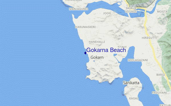 carte de localisation de Gokarna Beach