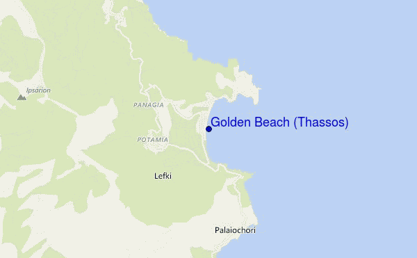 carte de localisation de Golden Beach (Thassos)