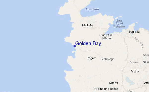 carte de localisation de Golden Bay