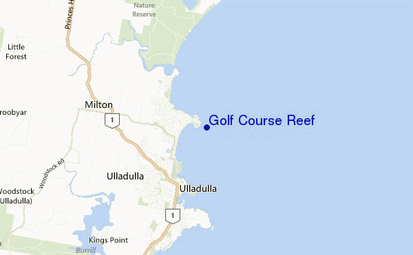 carte de localisation de Golf Course Reef